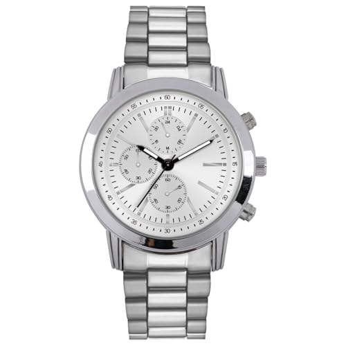 Montre chronographe COMTEX cadran blanc pour le bureau et les loisirs