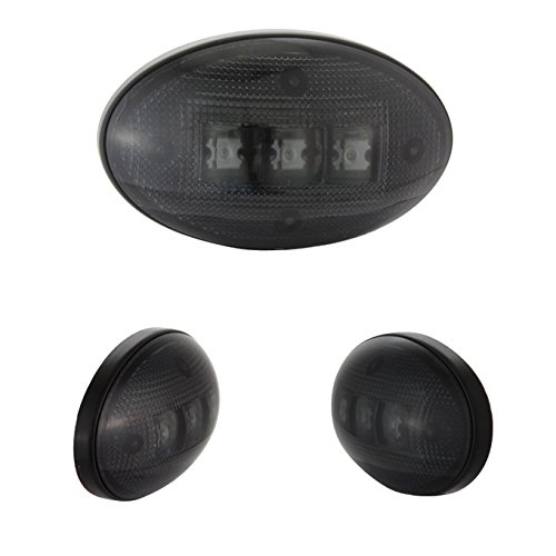 AKKON - For 4 Pcs Smoked Model 1999-2010 Ford F250 F350 F450 Superduty Fender LED Marker Amber Mirror Lights