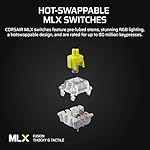 Corsair Vanguard 96 Wired Mechanical Gaming Keyboard – 96% Layout, MLX Fusion Tactile Switches, 8000Hz Polling, LCD Display, Virtual Stream Deck, G-Keys, SOCD Flashtap, QWERTY US – Black - Image 5