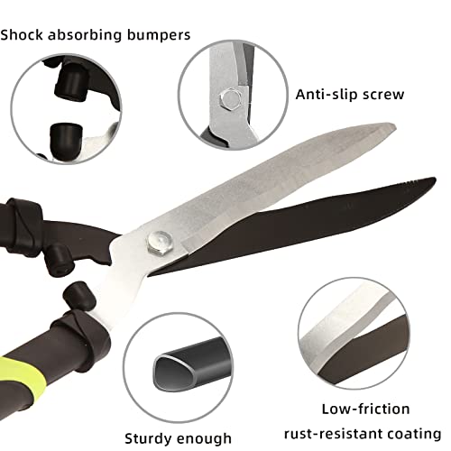 Hedge Clippers Shears Hedge Shears For Trimming Borders, Garden Tools Hedge Clippers, Bush Cutters Trimmer With Sharp Wavy Blades, Garden Shears For Hedges (19 Inch) #TOP1