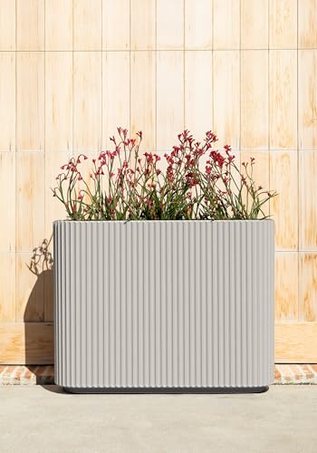 Image of Veradek Demi Series Span Planter - Tall and Wide Outdoor Planter with Shelf