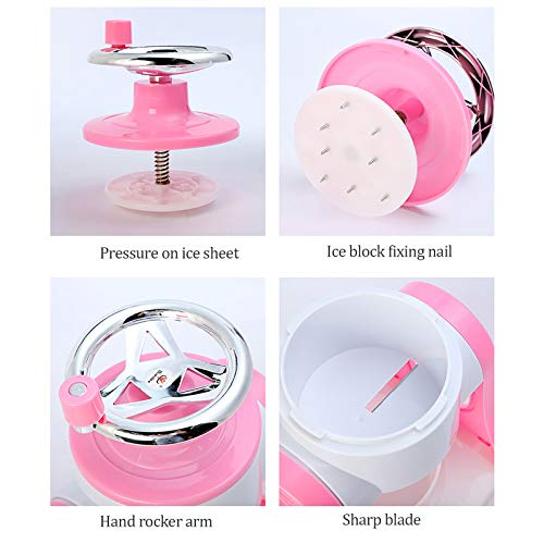 image for Koudehua Household Mini Easy Ice Shaver Crusher Handheld Snow Manual C