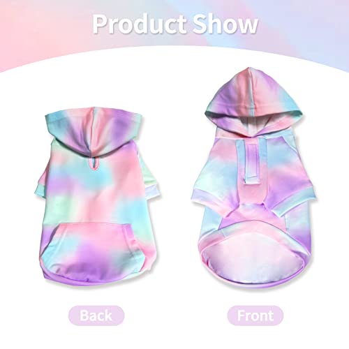 Tie Dye Dog Hoodie Soft and Breathable Dog Hoodie for Small Medium Dog Puppy Clothes Dog Sweater with Pocket Pet… - Image 2
