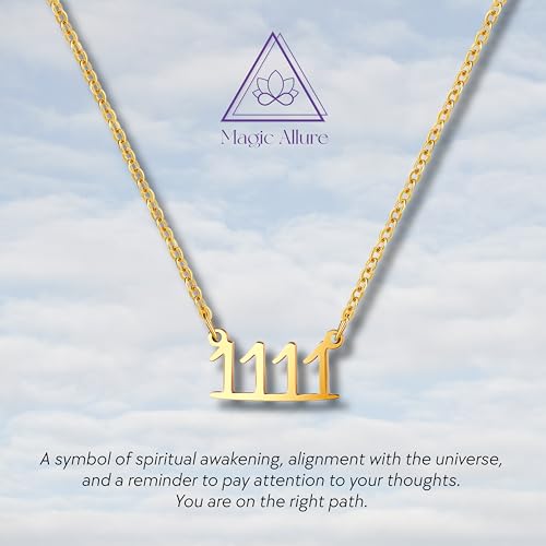 Dainty Angel Numbers Necklace – Numerology Pendant for Guidance, Inspiration, Manifestation & Law of Attraction – Waterproof Gold Necklace for Women – Non-Tarnish Jewelry – Meaningful Gift for Women4
