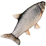 OUKEYI 31.5 inches / 80 cm Simulation Fish Plush Toy ，Soft Fish Cushion Pillow Grass carp Plush Pillow Stuffed Toy Throw Pillow for Home Decoration Gift Kids Stuffed Animal Toy