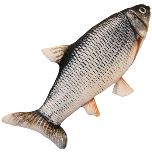 OUKEYI 31.5 inches / 80 cm Simulation Fish Plush Toy ?Soft Fish Cushion Pillow grass carp Plush Pillow Stuffed Toy Throw Pillow for Home Decoration Gift Kids Pillow Stuffed Animal Toy