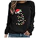 Pullover & Strickjacken für Damen Teenager Mädchen Weihnachten Sweatshirt Frauen Lässige Sport Oberteile Weihnachtspullover Leicht Gemütliche Weihnachtspullis Frauen Rollkragenpullover Strickpullover
