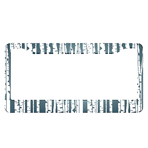 HOSNYE Birch Trees License Plate Frame Simple Doodle for You Design Metal License Plate Cover Front Plates Frames Car Tag Frame for Women Men US Vehicles Standard