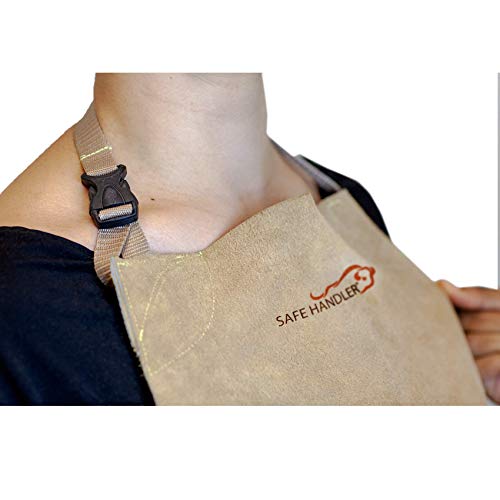Safe Handler Welders Leather Protection Kit With 5 Piece Full Body Protection | Sturdy, Strong Overall Protection, Adjustable Straps, Grade A Split Leather, 36 Inch #TOP3
