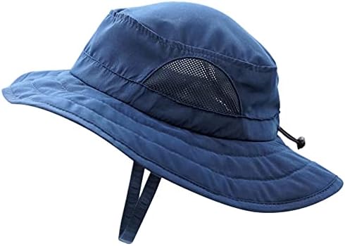 Connectyle Kids UPF 50+ Bucket Sun Hat UV Sun Protection Hats Wide Brim Summer Beach Hat Navy