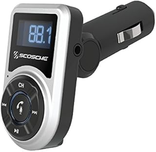 SCOSCHE BTFM3SR-SP BTFREQ Universal Bluetooth Handsfree Car Kit with FM Transmitter and 10-Watt USB Car Charger, Silver