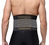 Hidrófugo y transpirable: El faja lumbar espalda trabajocon orificios transpirables para que sea más transpirable, y está hecho de neopreno, el material es suave y el sudor permanece en el marco para mantener el calor corporal. Súper cómodo de llevar y apenas visible debajo de la camiseta.