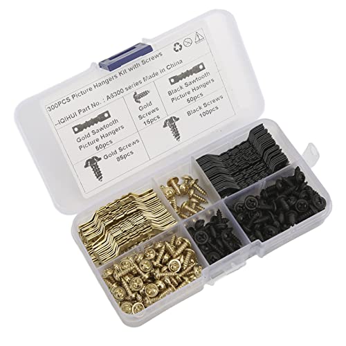 Image of Sawtooth Picture Hanging Kit , with Double Hole Hangers for Photo Frames and RVs , Includes Hooks and Hardware