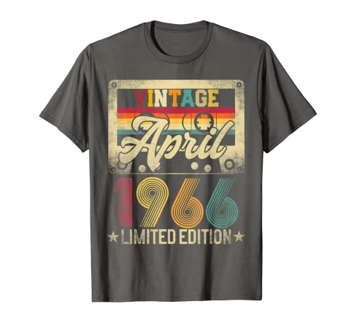 Limited Edition April 1966 56th Birthday 56 Years Old Gift T-Shirt