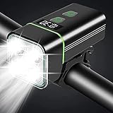 Upgraded 4 LED USB Rechargeable Bike Headlight 4000 Lumens Super Bright Bike Front Light 8 Modes...