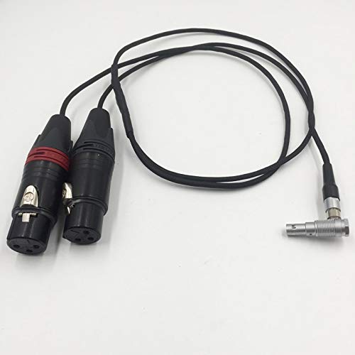 Davitu Arri Alexa Mini Audio Cable, Alexa Mini two-channel audio cable, Davitu 00B 5-pin to Davitu XLR 3-pin female
