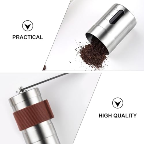 Molinillo de café manual BESTOYARD de acero inoxidable con mango plegable triangular 4