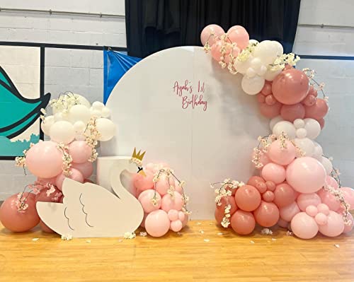 Image of Dusty Pink Retro Balloons arch Kit for Birthday,Anniversary, Welcome Baby, Baby Shower, Theme Party Decoration | AR Giftzadda (Dusty Pink)