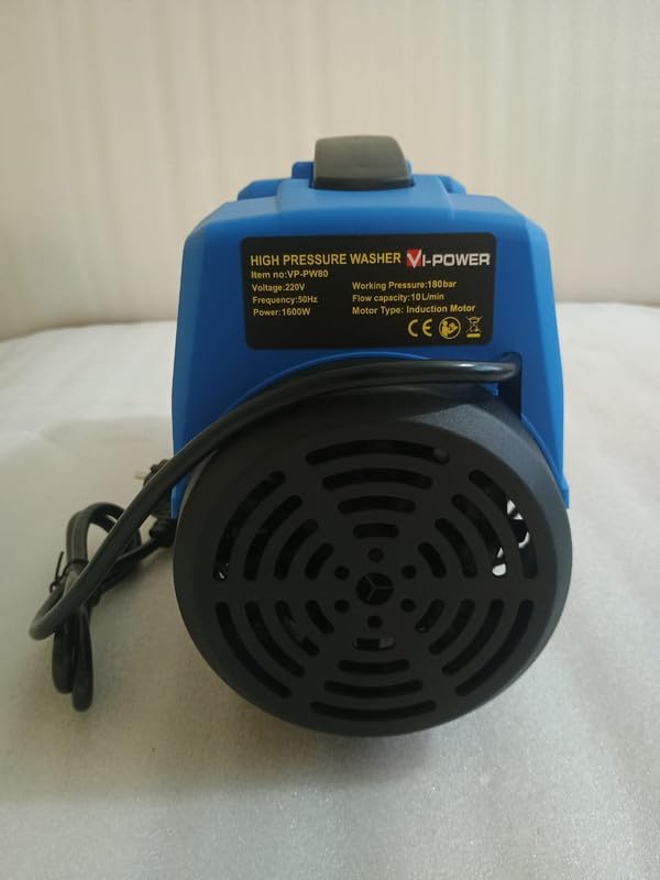 Image of VI Power Pressure Washer VP-PW80 ? High-Performance Cleaning Solution 1600w 180 bar Pressure | 7 Litre /min Flow Rate | 8 Meters Outlet Hose provided | All Spare Parts Available Across India.