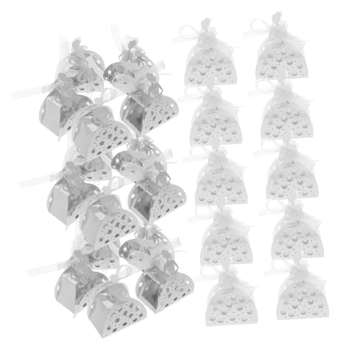 CHILDWEET 50pcs Elegant Wedding Candy Boxes Intricate Favor Containers for Bridal Shower Birthday Anniversary and Special Events Versatile Treat Boxes Reflective