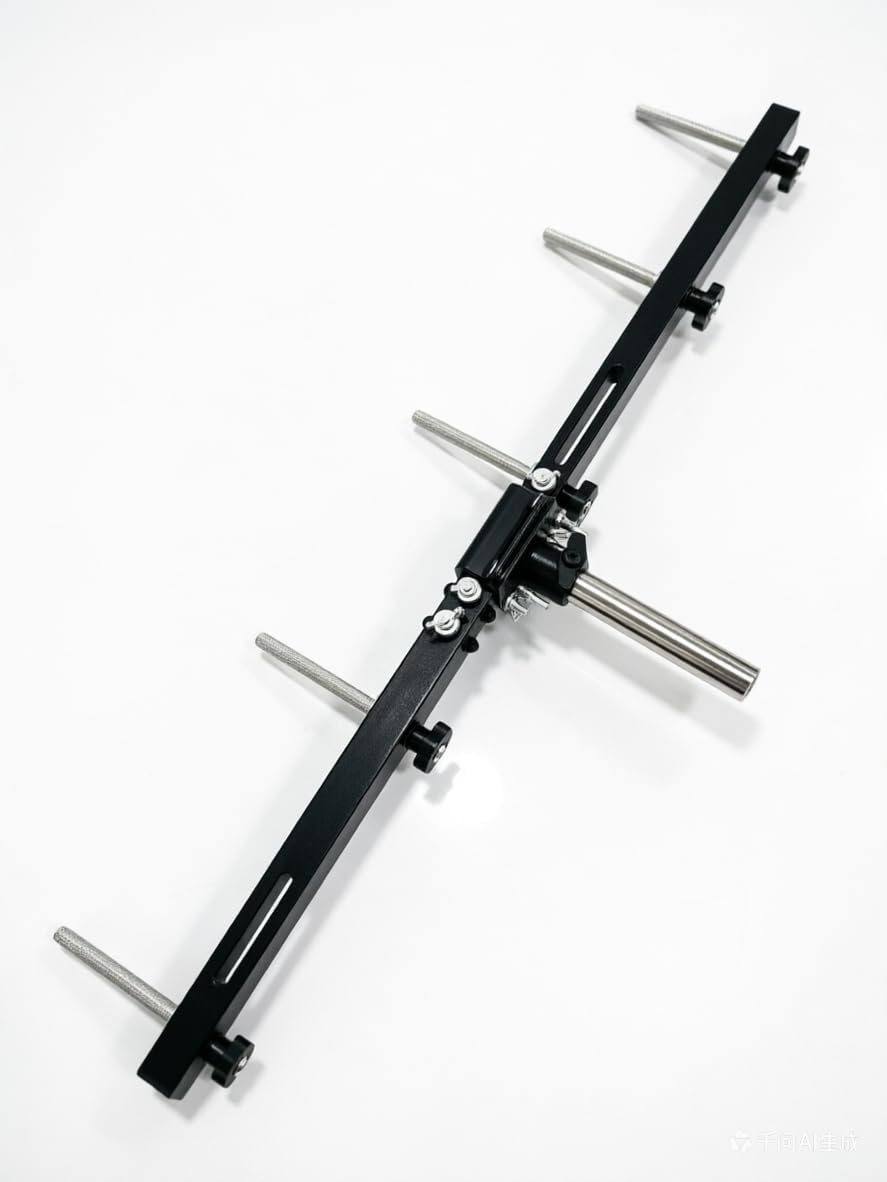 Jiayouy Jam Block Set Mounting Bracket Metal Percussion Mount-All Bracket with 5Pcs Short Straight Rod, 5 Position Mounted Percussion Cowbell Tambourine Holder