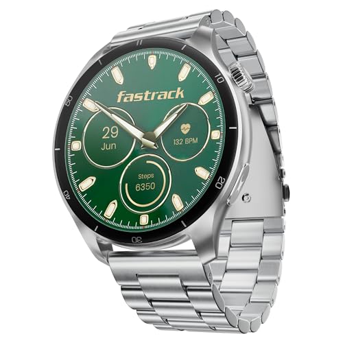Image of Fastrack Dezire FX1 PRO Fashion Smart Watch, 1.43 inch AMOLED, 466*466 Pixel Resolution, SingleSync BT Calling, AI Voice Assistant, 100+ Sports Modes & Smartwatch Faces, Upto 5 Day Battery, IP68 (Sliver)
