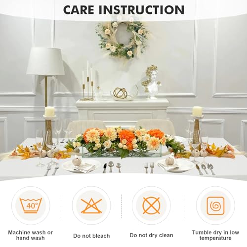 Image of SEPARO Spandex Table Cover 2 Pack 6FT White Fitted Tablecloths,Washable Wrinkle Resistant Stretch Table Cloth Rectangle for Party Hosting Supplies,Wedding Decorations,Vendor Display,Banquet