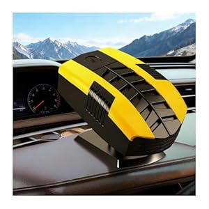 2-in-1 Portable Car Heater & Cooler Fan, 12V Fast Windshield Defroster and Defogger with 360° Rotation, Plugs into Cigarette Lighter