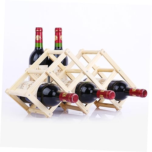 Soporte para botellas de vino de madera para 5 botellas miniatura 5