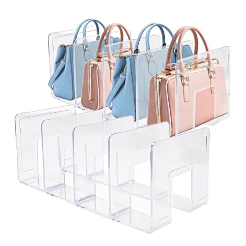 Reviews de Divisores de baldas comprados en linea. 44 WEILAT 2 PCS Organizador Separador de Bolsas de Armario, 13 x 6 x 5 Pulgadas, 4 Secciones Divisores de Estantes, Estante Divisores de Almacenamiento, Divisores Acrílicos para...