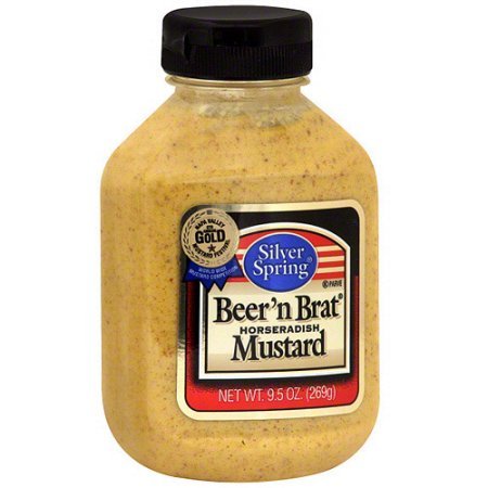 Silver Springs Mustard, Beer 'n Brat, 9.5-Ounce Squeeze Bottles (Pack of 18)