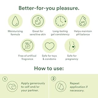 Good Clean Love Almost Naked Personal Lubricant, Organic Water-Based Lube with Aloe Vera, Safe for Toys & Condoms, Intimate Wellness Gel for Men & Women, 118 mL (4 fl oz)