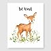Bestbuddy Pet Set of 6 (8X10) Unframed Woodland Animals Deer Bunny Owl Raccoon Bear Fox with Flowers Crown Nursery Quotes Art Prints Set Kids Baby Girl Room Wall Decor BBPAP004