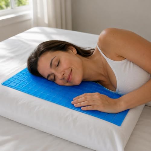 Almohada de gel rectangular de 55x34cm con poliuretano y base texturizada 4
