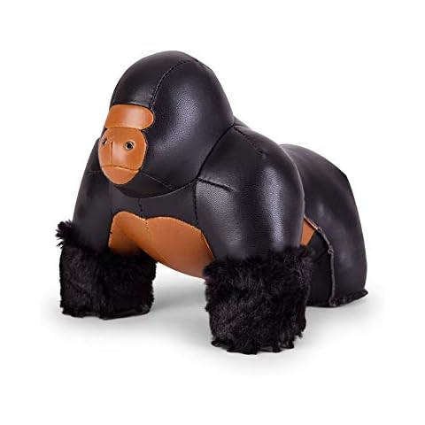 Züny - Gorilla Milo - Book and Door Stop - Large - Black/Brown - 1 kg Cover