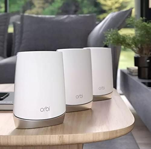 NETGEAR Système WiFi Mesh tri-Bandes Orbi WiFi 6 AX4200 (RBK752), WiFi jusqu'à 4.2 Gbit/s, Couvre jusqu'à 525m² et Plus de 40 appareils, Pack de 3, Un WiFi Partout dans la Maison, idéal Murs épais AX4200 - Pack de 3 Pack de 3