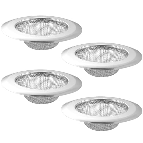 4 piezas coladores para fregadero de cocina 4.5 pulgadas acero inoxidable