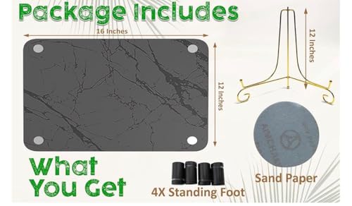 COOKSPACE ESSENTIALS Stone Drying Mat for Kitchen Counter - Premium Diatomaceous Earth Mat | Quick Drying, Super Absorbent | Non-Toxic, BPA-Free, Eco-Friendly |16"x12" Standard Size (16"x12") by COOKSPACE ESSENTIALS - Used condition - Image 4