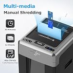 BONSEN 300-Sheet Auto Feed Paper Shredder, 60 Minutes Non-Stop Commercial Grade Heavy Duty Shredders for Office, 8.1 Gallon Micro Cut Document Shredder, P-4 Security Level,58dB Super Quiet - Image 3