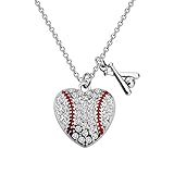 CHOORO Baseball Mom Gift Zircon Charm Necklace/Earring Baseball Lovers Jewelry