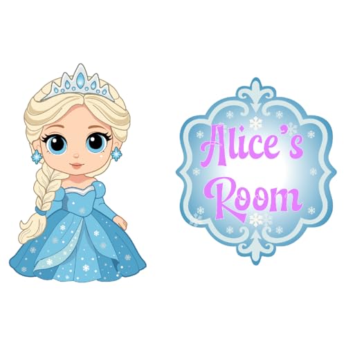 Vinilo Decorativo Princesa para Niñas con Nombre Personalizado miniatura 2
