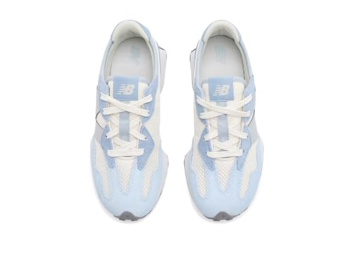 Image of New Balance, Unisex Kid, 327 Lace (Big Kid), Light Arctic Grey /Light Zinc Blue, 3.5, Medium, Big Kid