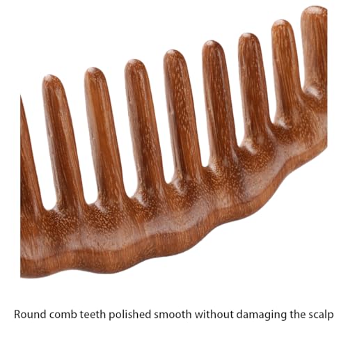 Peine de madera para cabello con diseño floral miniatura 5