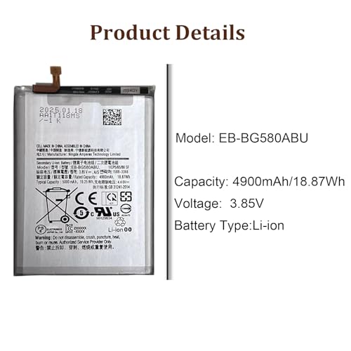 Batterie de remplacement EB-BG580ABU pour Samsung M20 M30 avec outils - 4