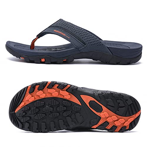 Image of Men's Flip-Flops, Thongs Sandals Durable Comfort Slippers for Beach
