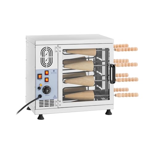 Royal Catering RCOV-02 Baumstriezel-Maschine - 16 Rollen - 3500 W - Royal Catering Baumstriezel-Ofen Baumstriezel-Backofen