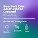 Indigo Wild Zum All-Purpose Cleaner - Natural Multipurpose Cleaner Made with Essential Oils, Baking Soda & More - Sea Salt, 16 fl oz