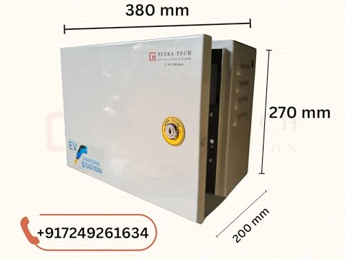 Image of Anchor & POLYCAB Standard Materials for EV Charger Safety Box, Suitable for All Brand Electric Scooters & Cars to Safe Charging at Parking lot. with safty Lock,Gasket,wall mounting (20, Amps)