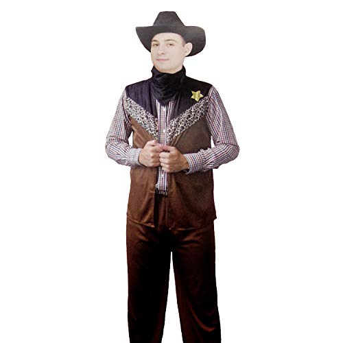 Satief Herren Cowboy Kostüm (Weste, Hose und Halstuch) (XL (56/58)) Cover