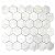 Carrara White Italian Carrera Marble Hexagon Mosaic Tile 2 inch Honed